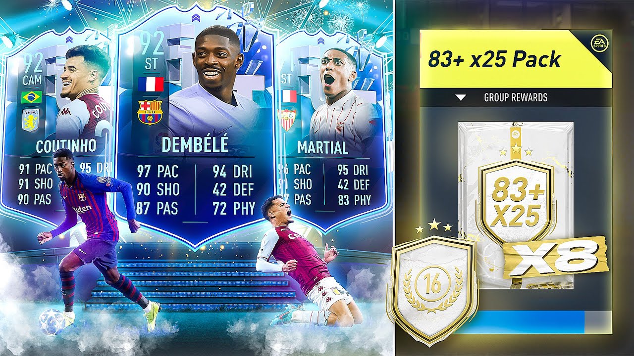 FIFA 22 8 x Guaranteed 83+ x 25 Fantasy FUT Upgrade Packs!
