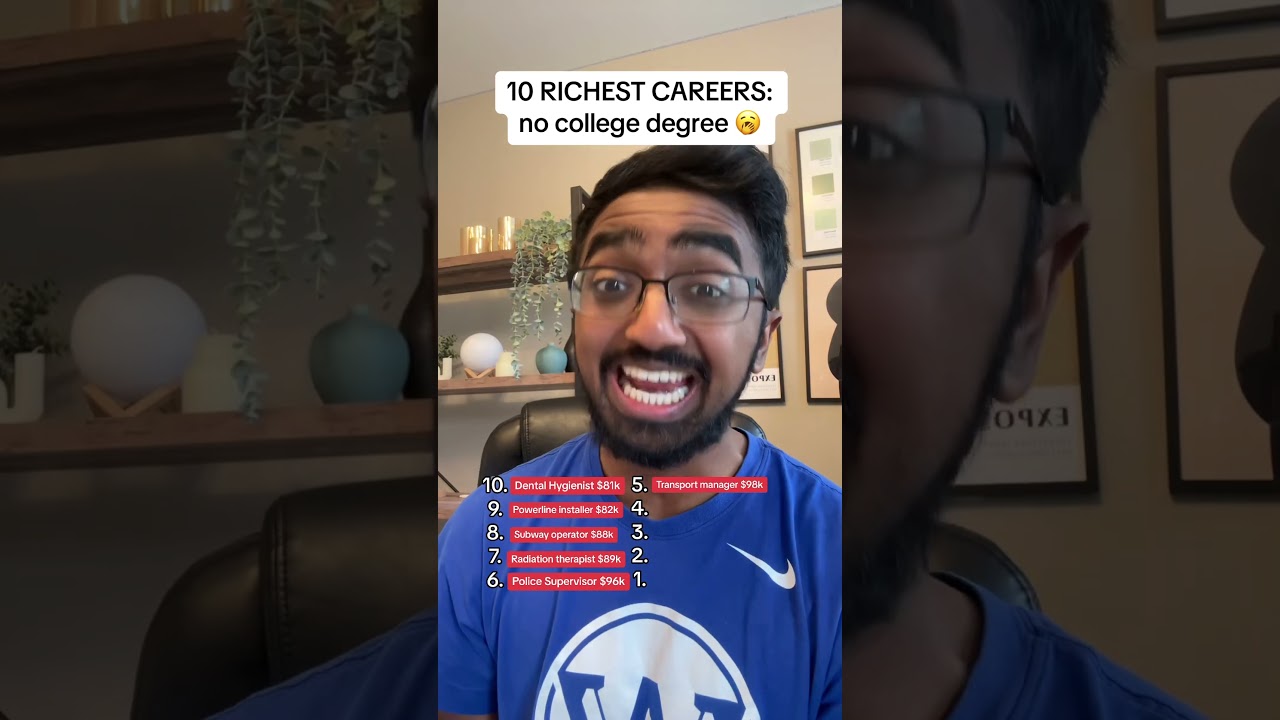 top 10 HIGHEST paying careers WITHOUT  4 year college degree