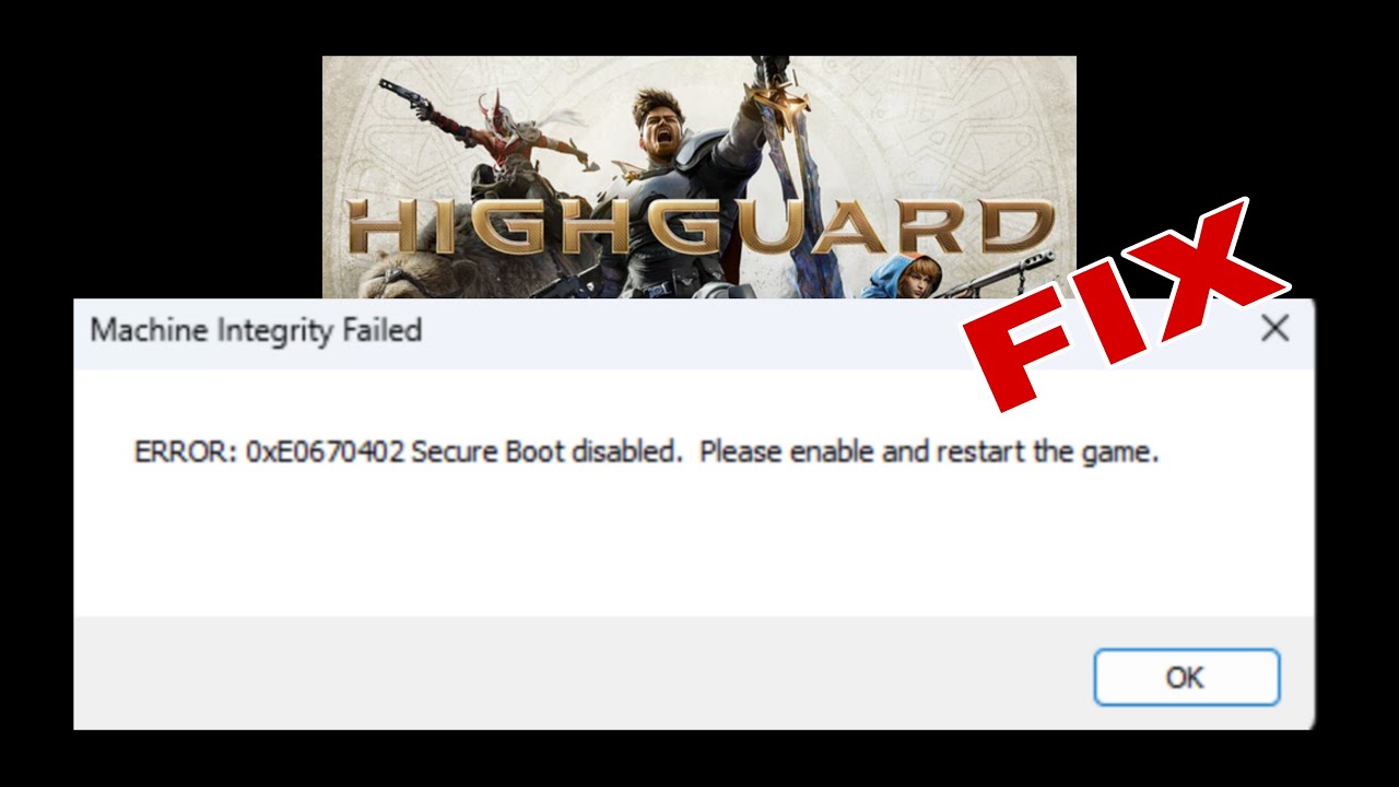 Как исправить проблему с запуском Highguard | Включение безопасной загрузки и fTPM
