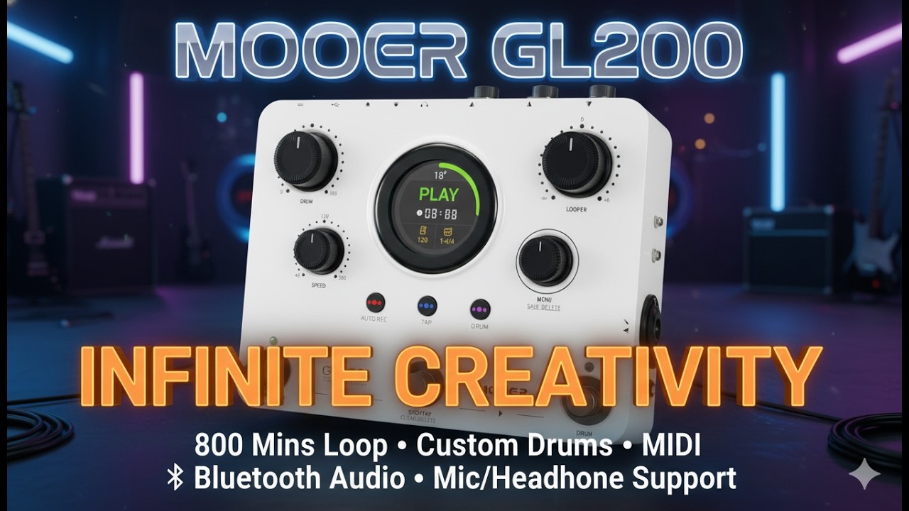 MOOER GL200 Review – 800 Minutes of Looping Power with MIDI & Drum Machine!