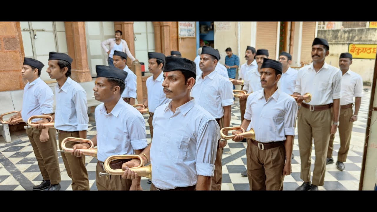 RSS के एकदम फ्रेश नए घोष वादक - विस्तारकों का बैंड घोष वादन | पुष्कर सरोवर से ब्रह्मा मंदिर तक