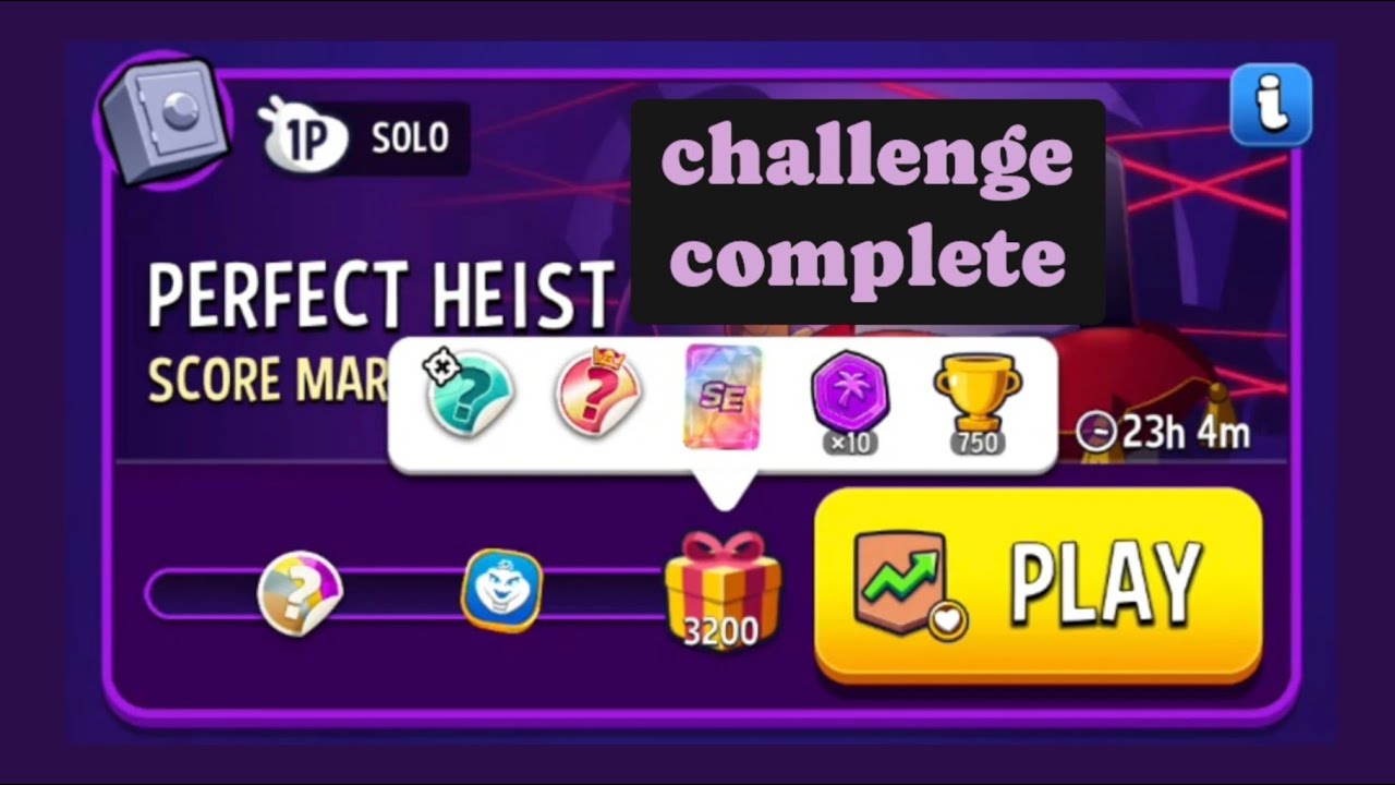 Score market solo challenge|3200 points|perfect heist|match masters