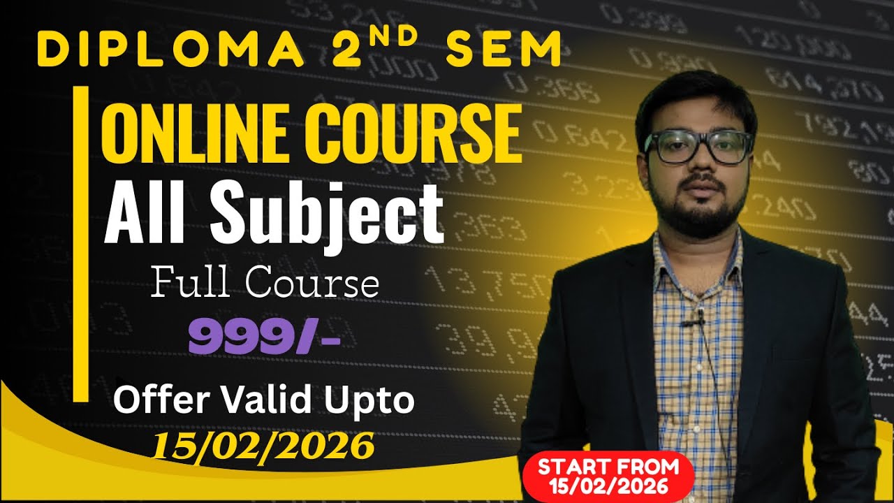 Diploma 2nd Sem 2026 | Course Details | All Subject full course 999/- | By Easy2Learning