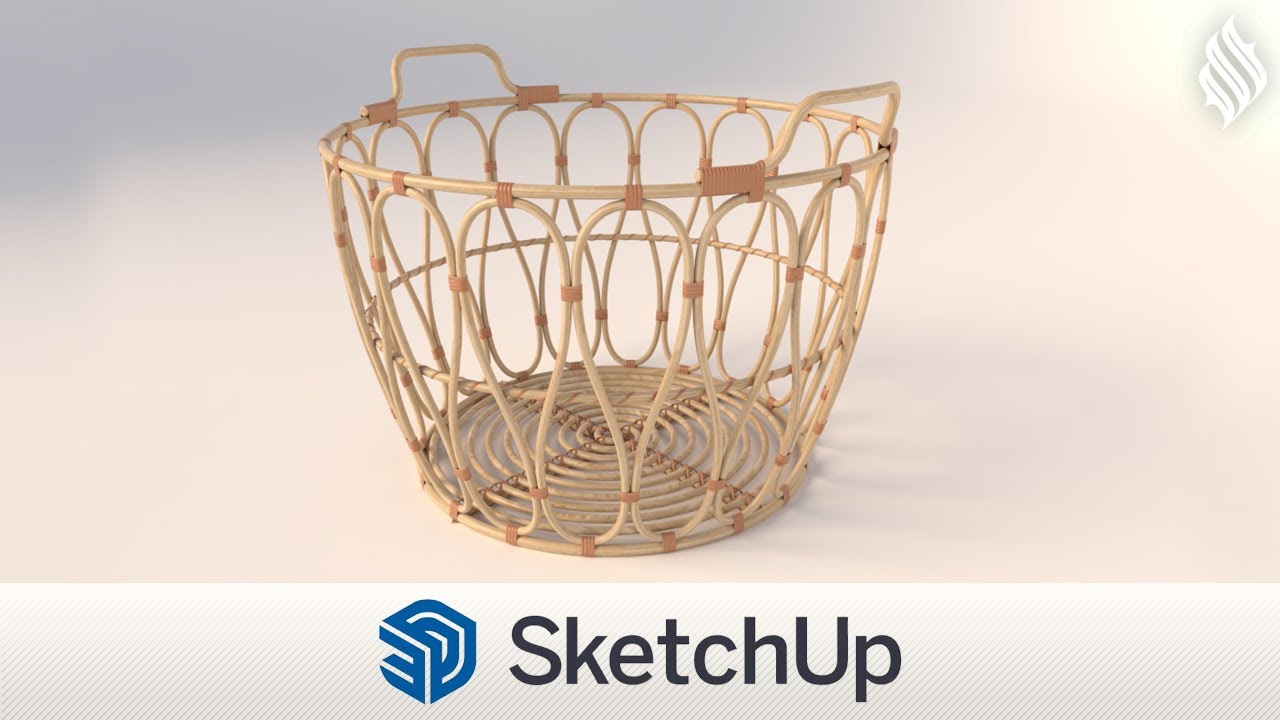 3D Modeling Snidad Rattan Basket [SketchUp Tutorial]