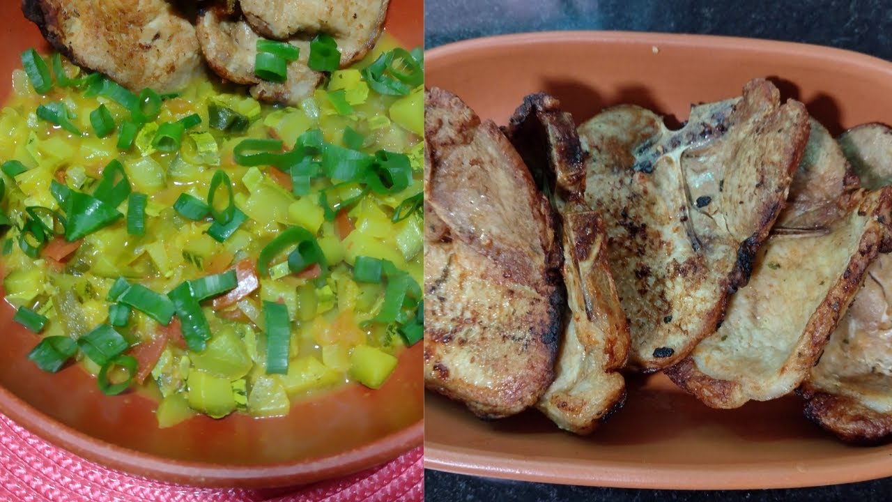 Como Fazer Bisteca Na Aierfryer | Abobrinha Refogada
