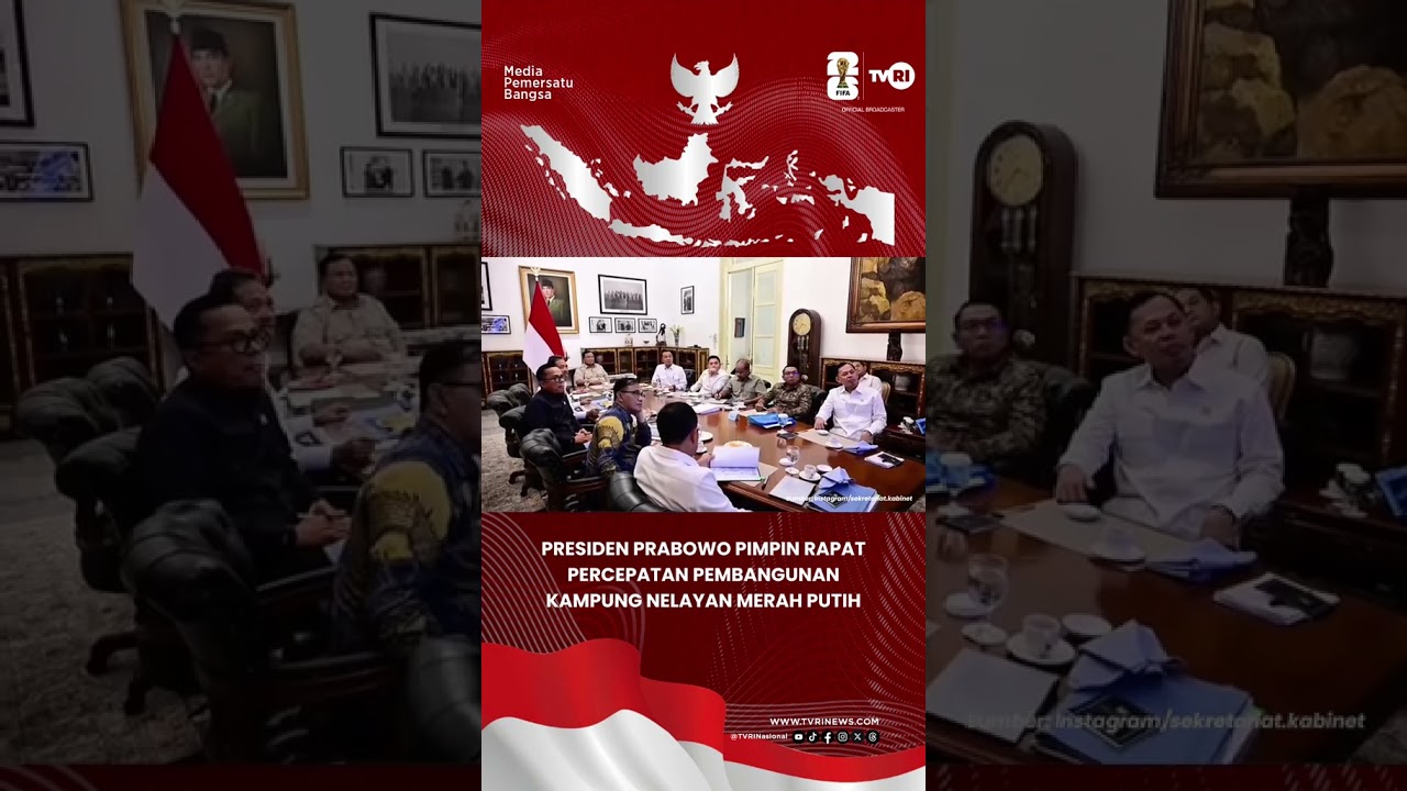 Presiden Prabowo Pimpin Rapat Percepatan Pembangunan Kampung Nelayan Merah Putih