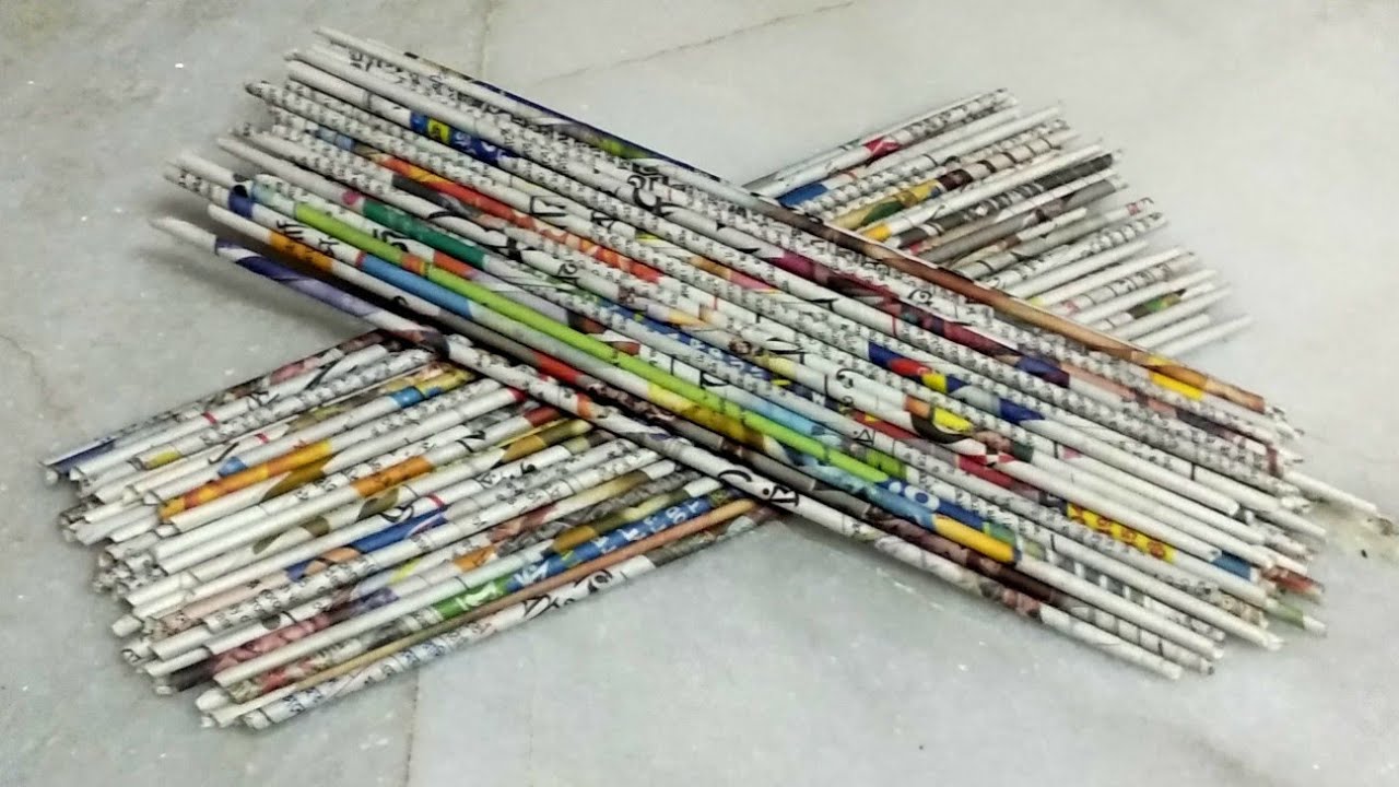 Newspaper craft/Best out of waste craft ideas