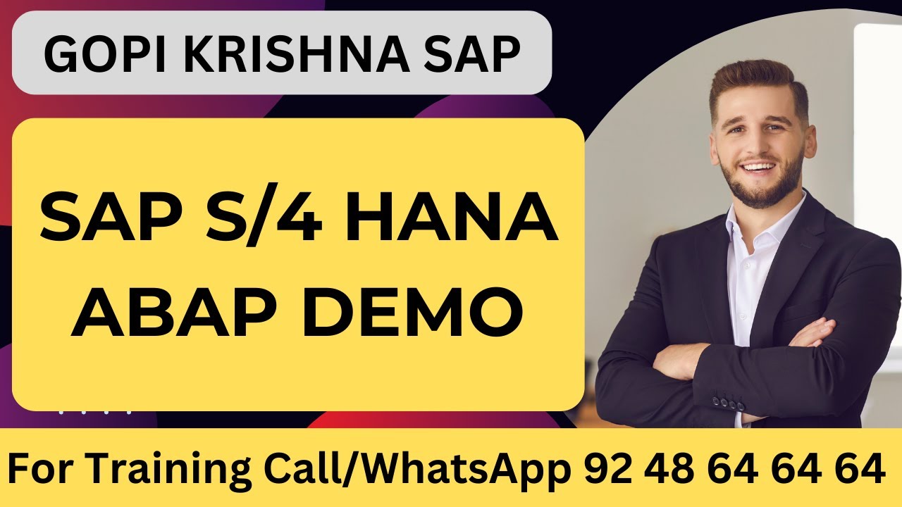 ABAP in S4HANA demo #SAP #sapconsultants #sapbasis #sapmm #sapfico #sapsd #abap #saps4hanafico