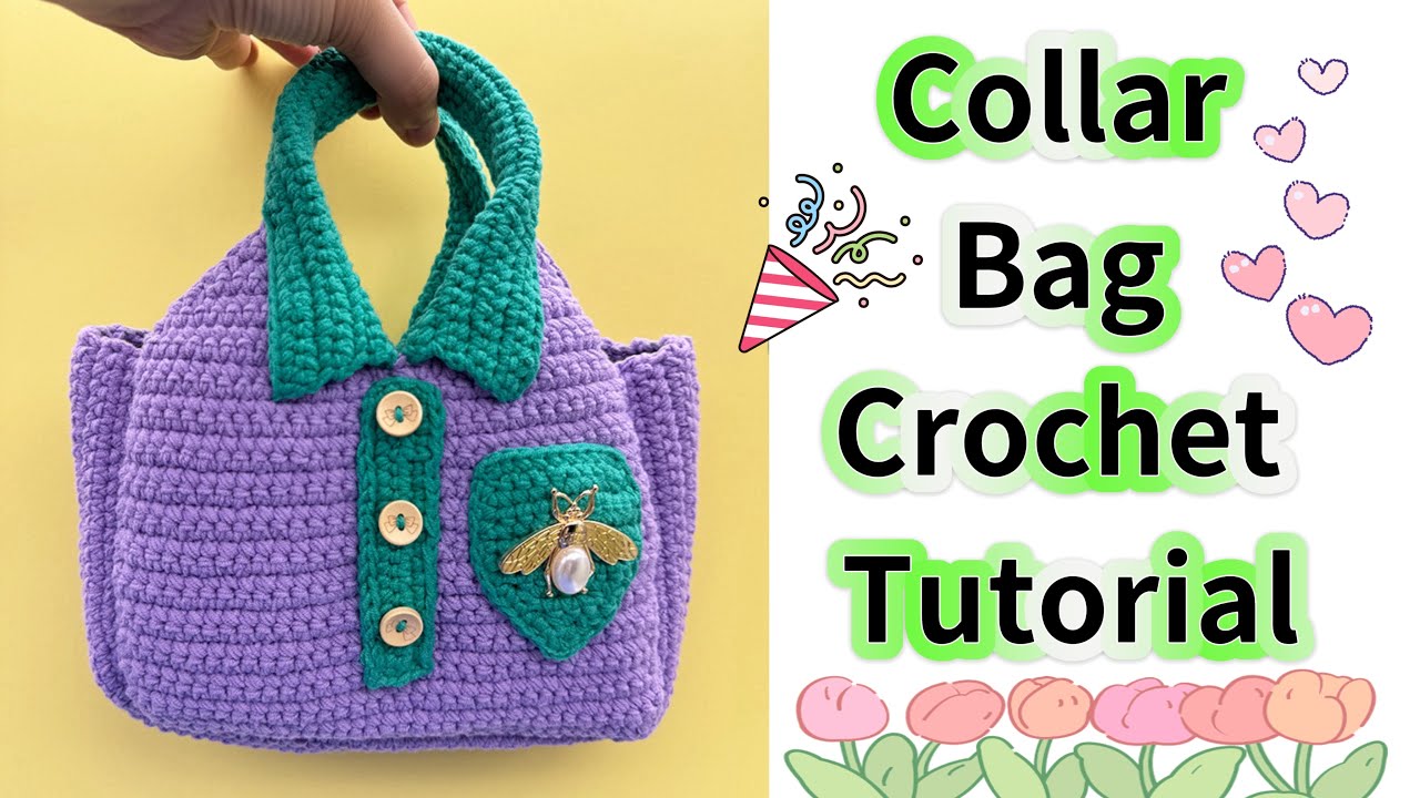 How to Crochet a Stylish Collar Bag | Step-by-Step Tutorial | Crochet Bag Pattern | DIY Inspiration
