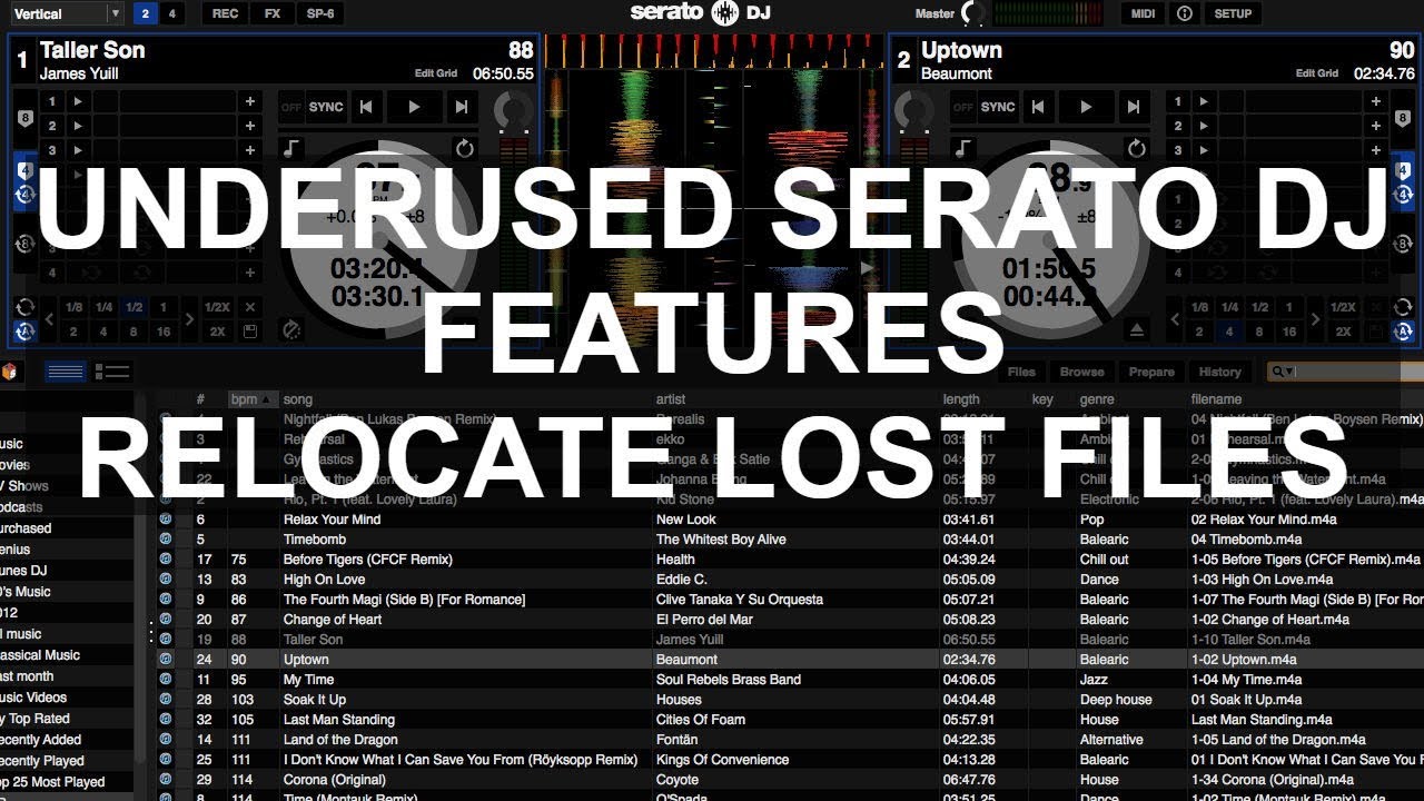 Serato DJ — Неиспользуемые функции Serato DJ: перемещение отсутствующих файлов