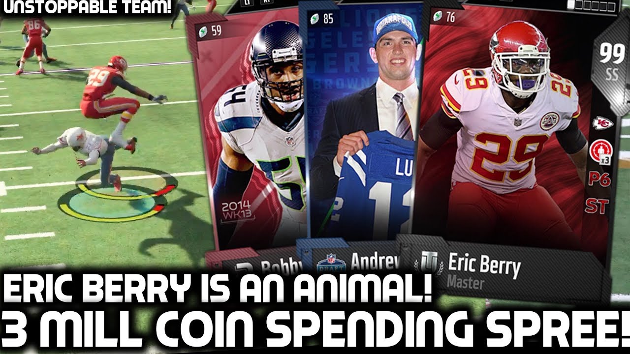 ERIC BERRY IS AN ANIMAL! 3 MILLION SPENDING SPREE! Madden 18 Ultimate Team