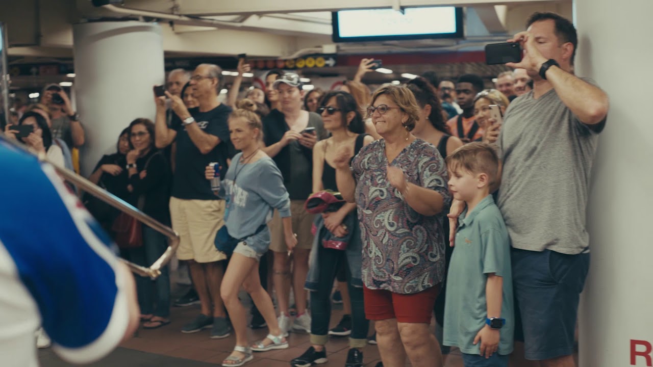 Lucky Chops plays Funkytown (1) - I Feel Good at Herald Square Subway