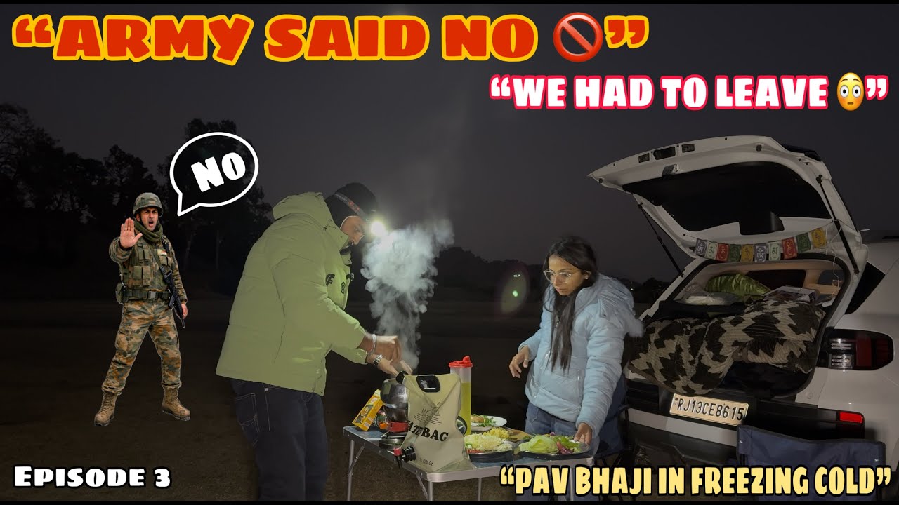 Army Told Us to Move! 🚫 Dagshai Winter Camping Part 3 | Cooking Pav Bhaji in Mountains