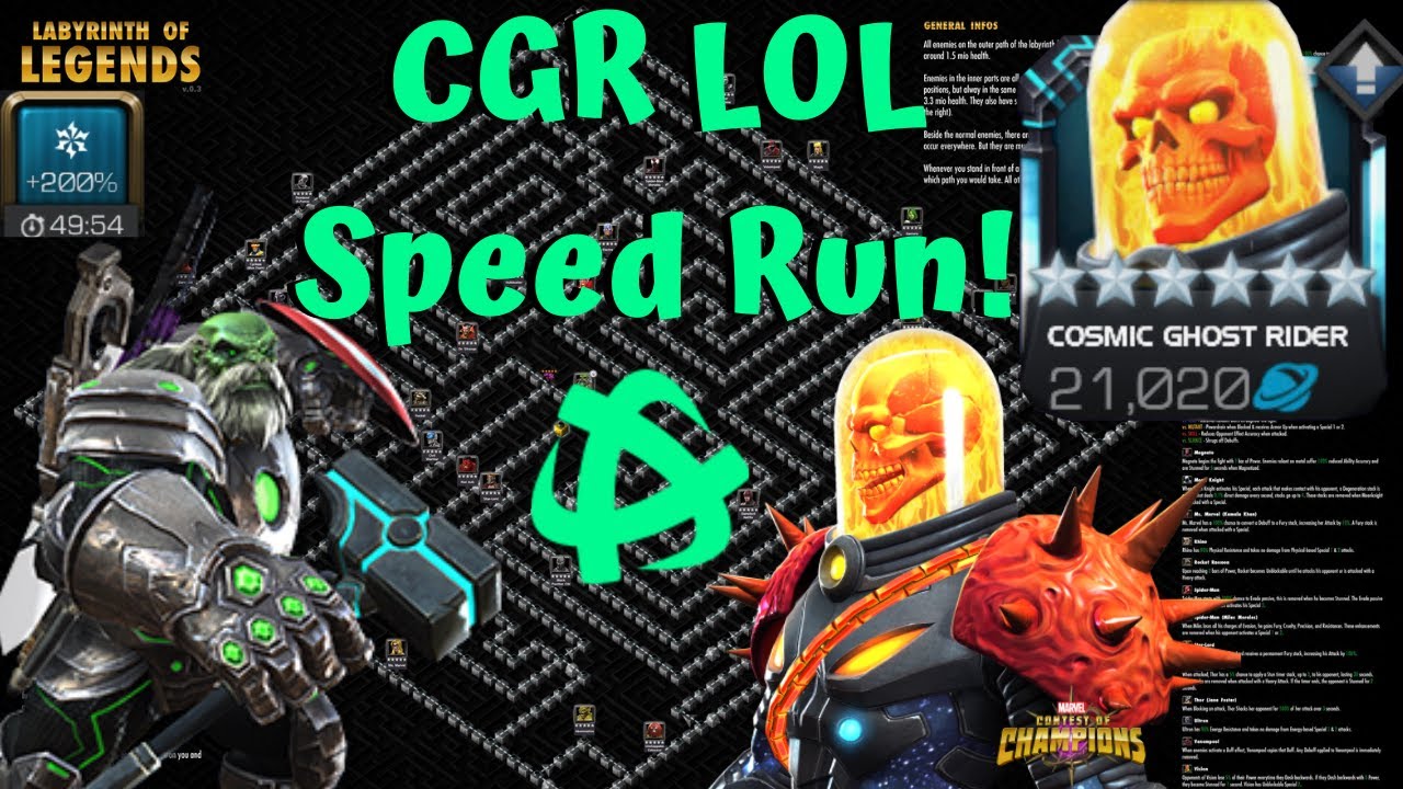 Birthday Stream! CGR Labyrinth Speed Run! Live!- Marvel Contest of Champions