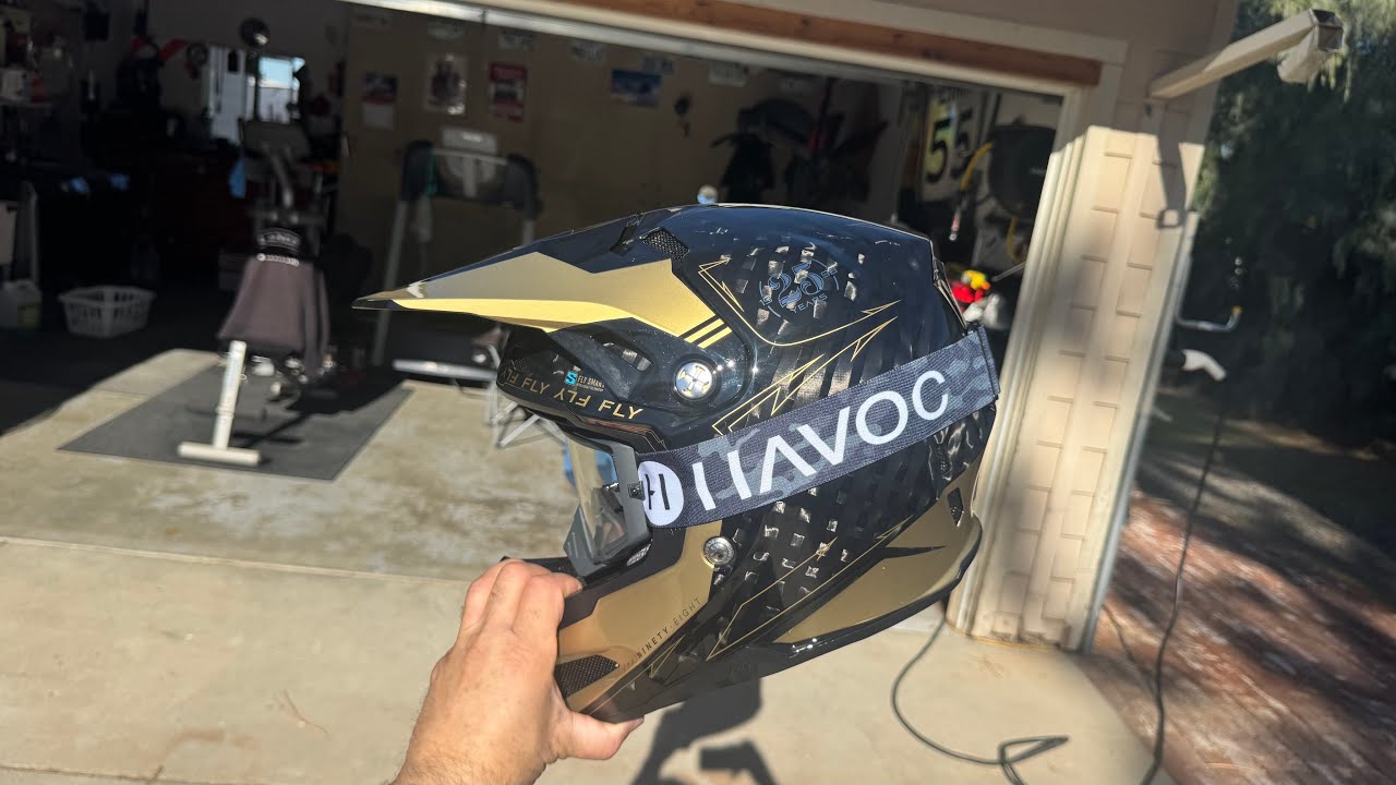 Шлем Havoc Goggles Fly Racing Formula S из карбонового волокна с интеллектуальными технологиями. ...