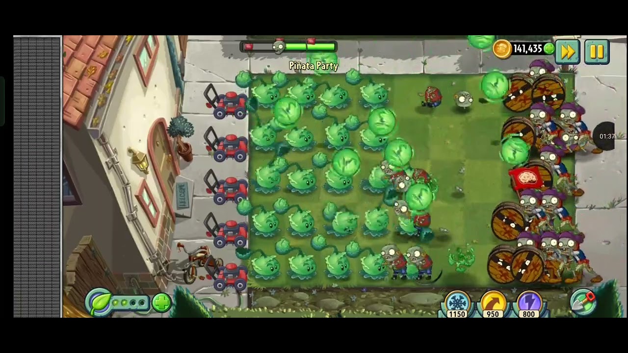 PVZ2 Pinata Party ~ Barrel Zombie Swarm
