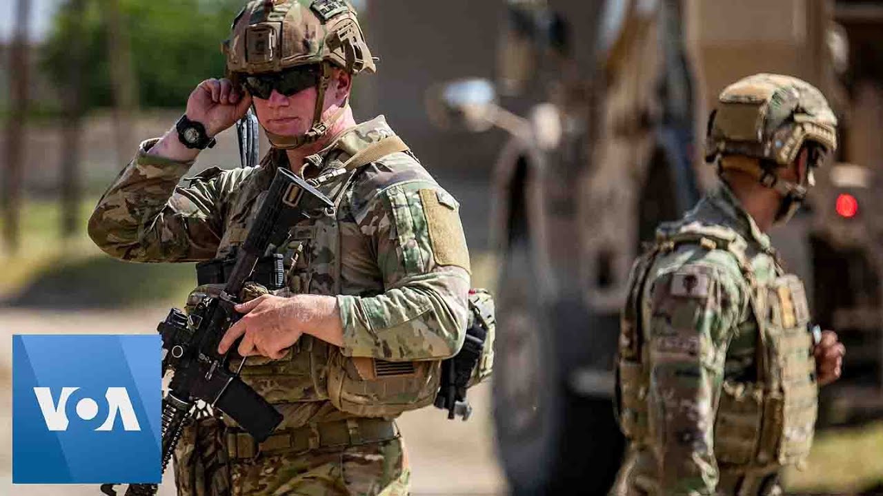 US Soldiers Patrol Village in Syria's Kurdish North