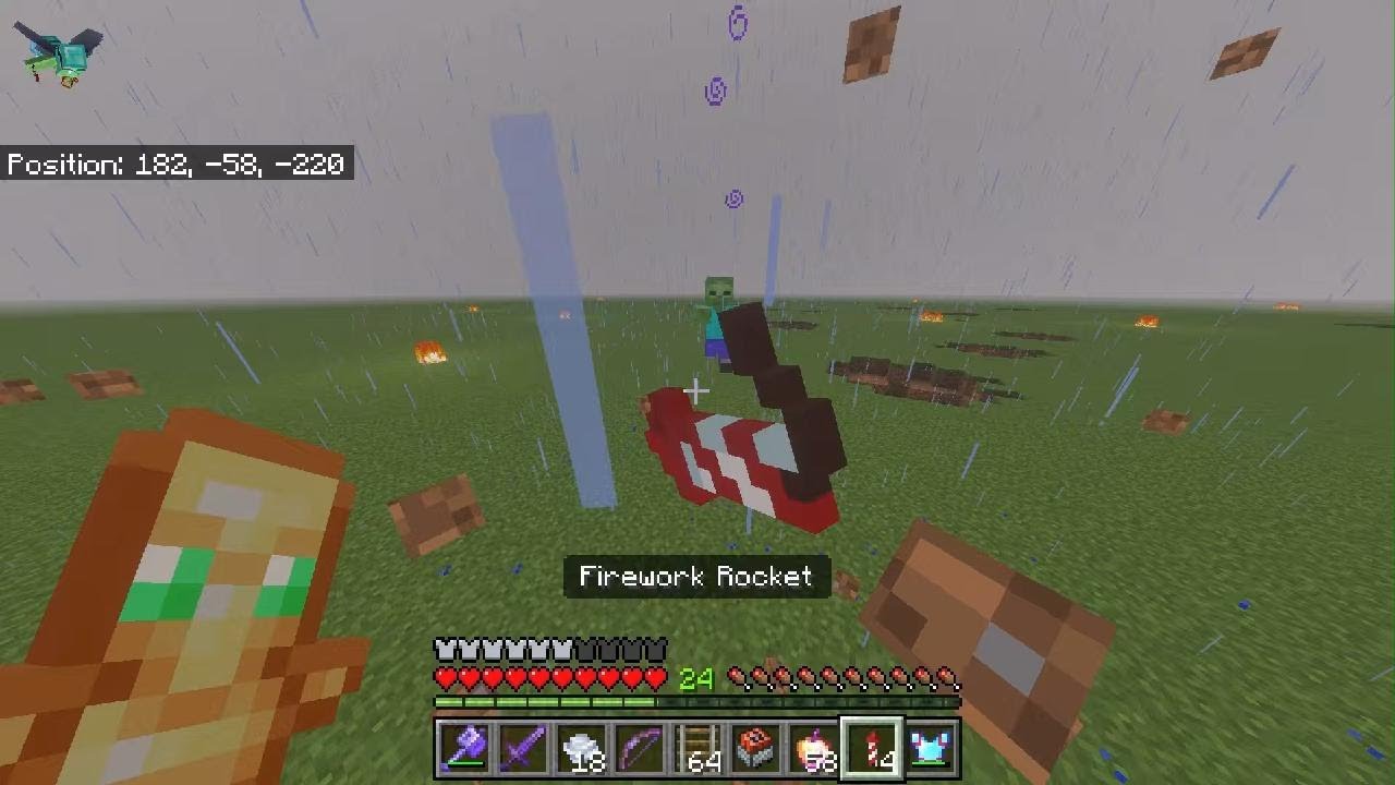 Trying to Elytra mace with wind burst 2