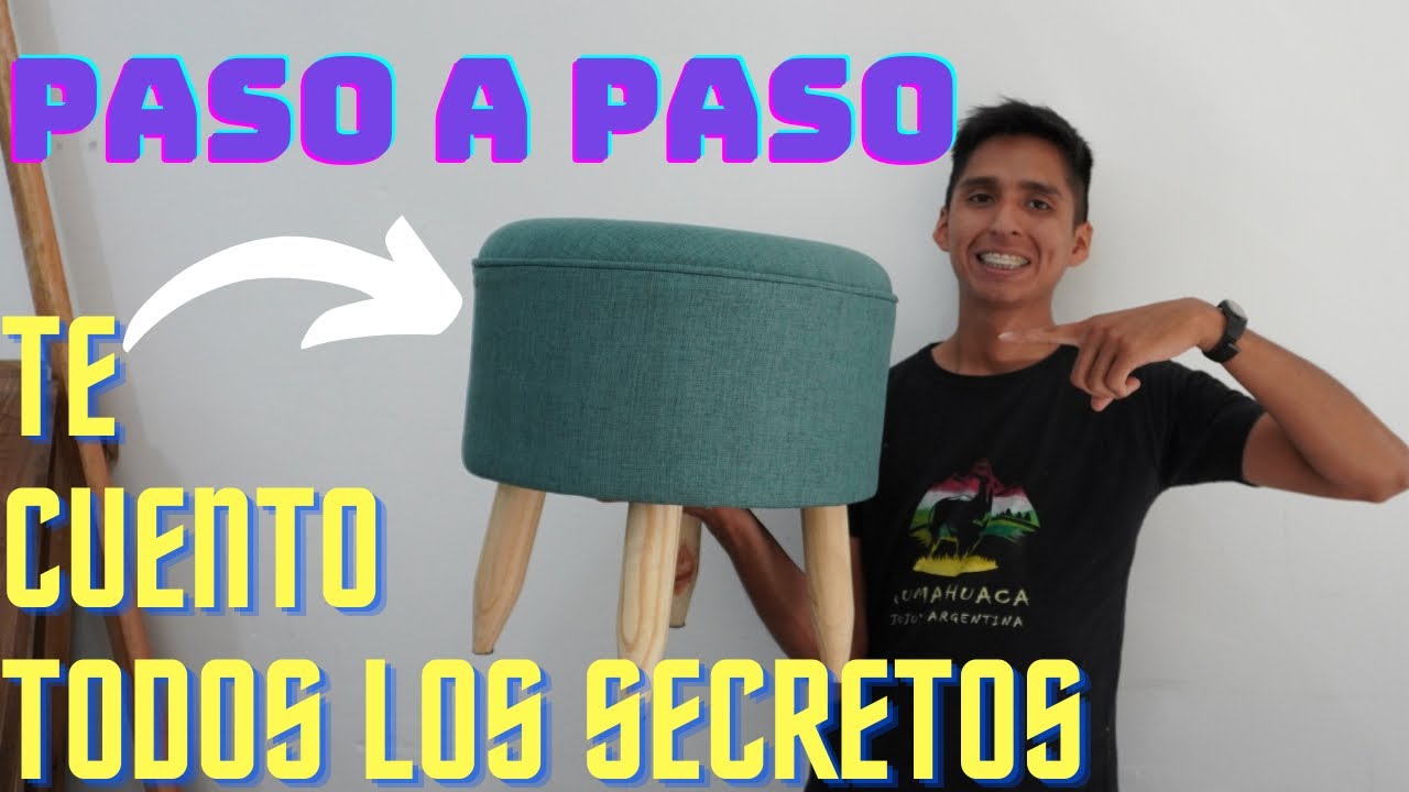 DIY COMO TAPIZAR PUFF REDONDO/ PASO A PASO / @CreatividadTapivic