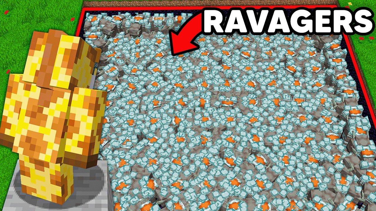 J'ai utilisé 138 Ravagers pour Battre ce Joueur sur Minecraft..