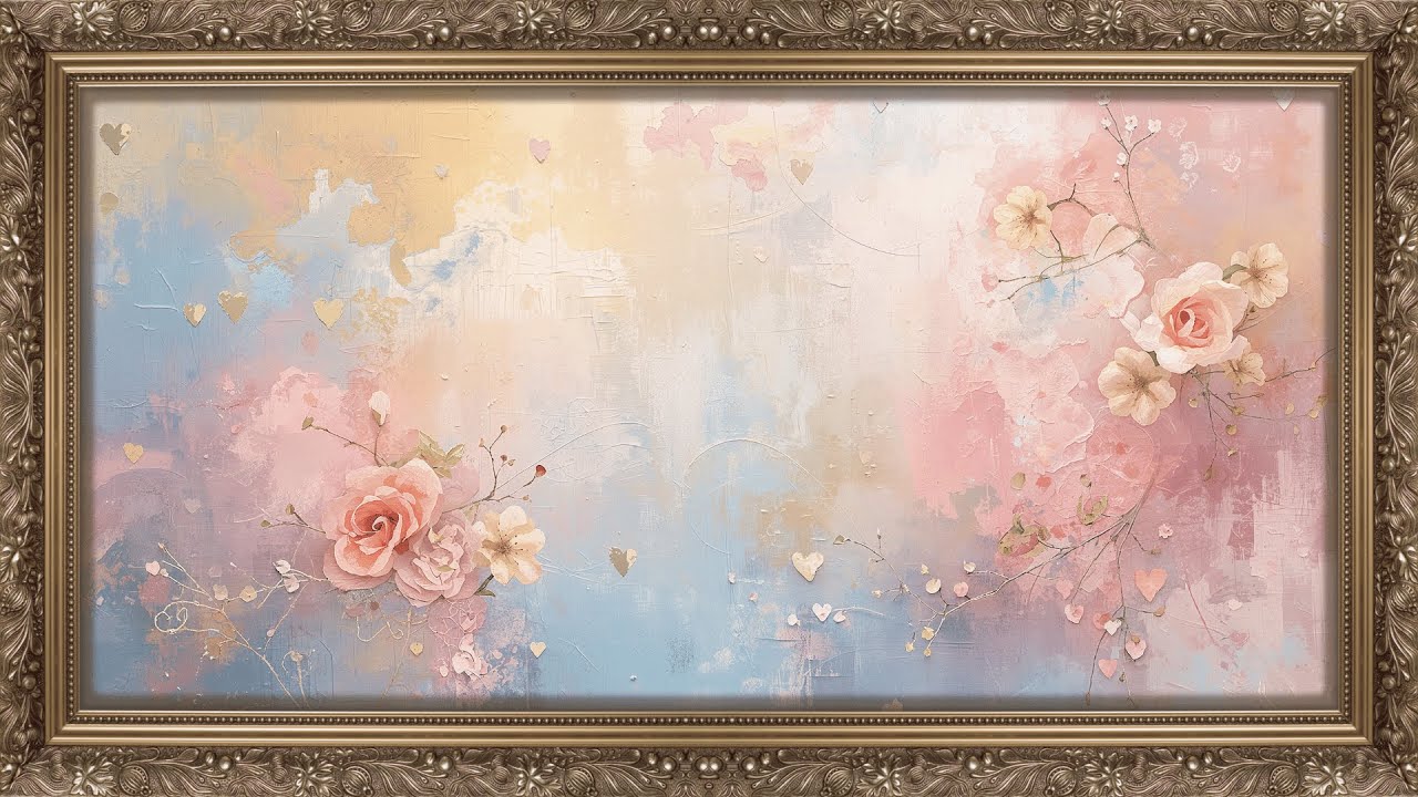 8-Hour Romantic Spring Pastel Floral Painting | 4K UHD TV Wall Art Screensaver Wallpaper
