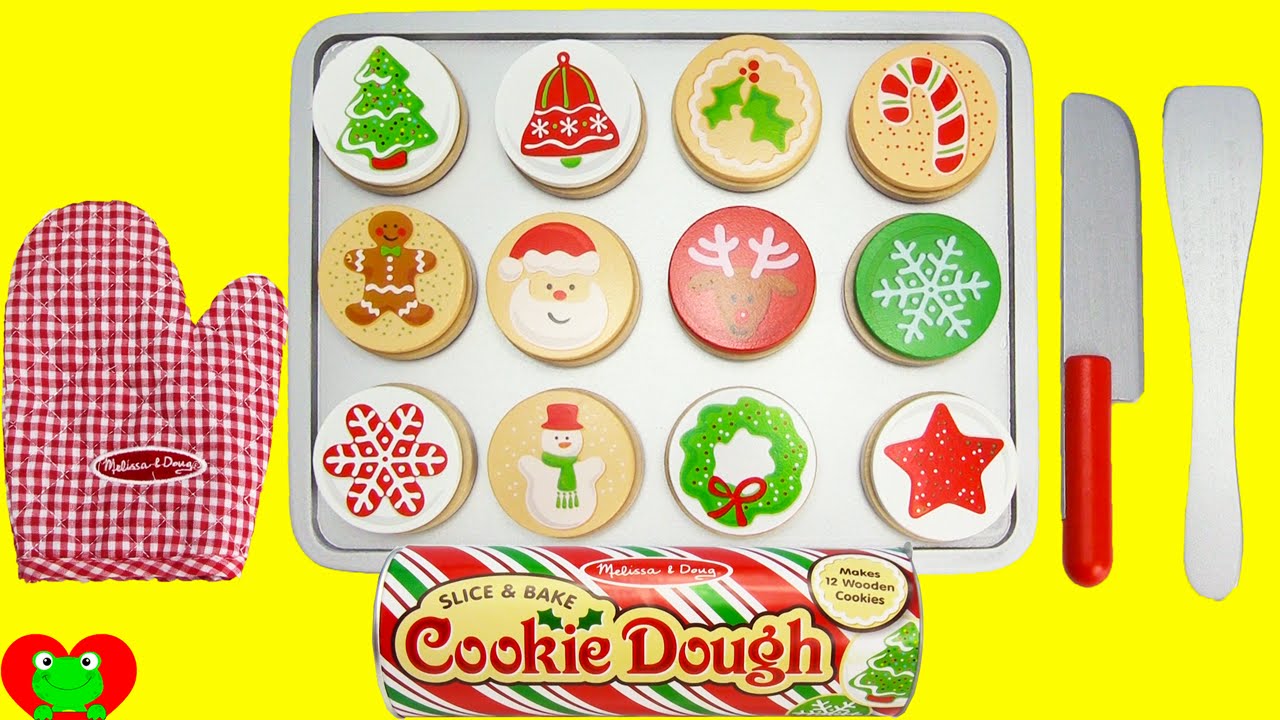 Melissa and Doug Wooden Christmas Cookie Baking Playset Velcro Toys