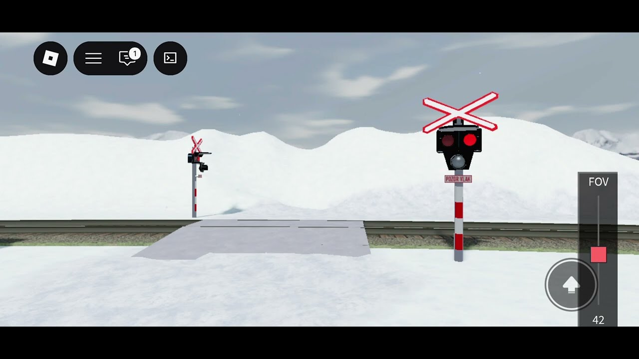 Robloxov&yacute; železničn&iacute; přejezd Dobronice u Ch&yacute;nova (V&Uacute;D - napodobenina 1998)