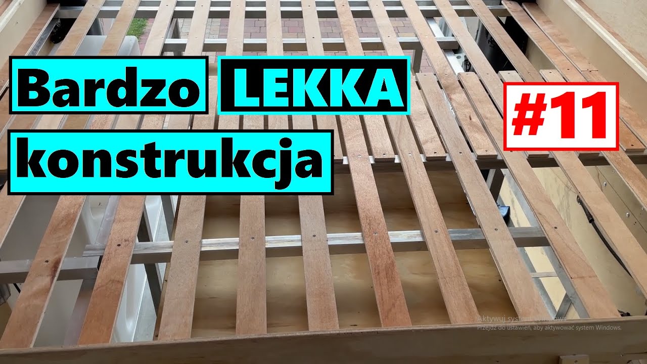 BUDOWA KAMPERA DiY 11. Lekki stelaż łóżka kamper. Materac na wymiar. Camper Van Sprinter 906 Crafter