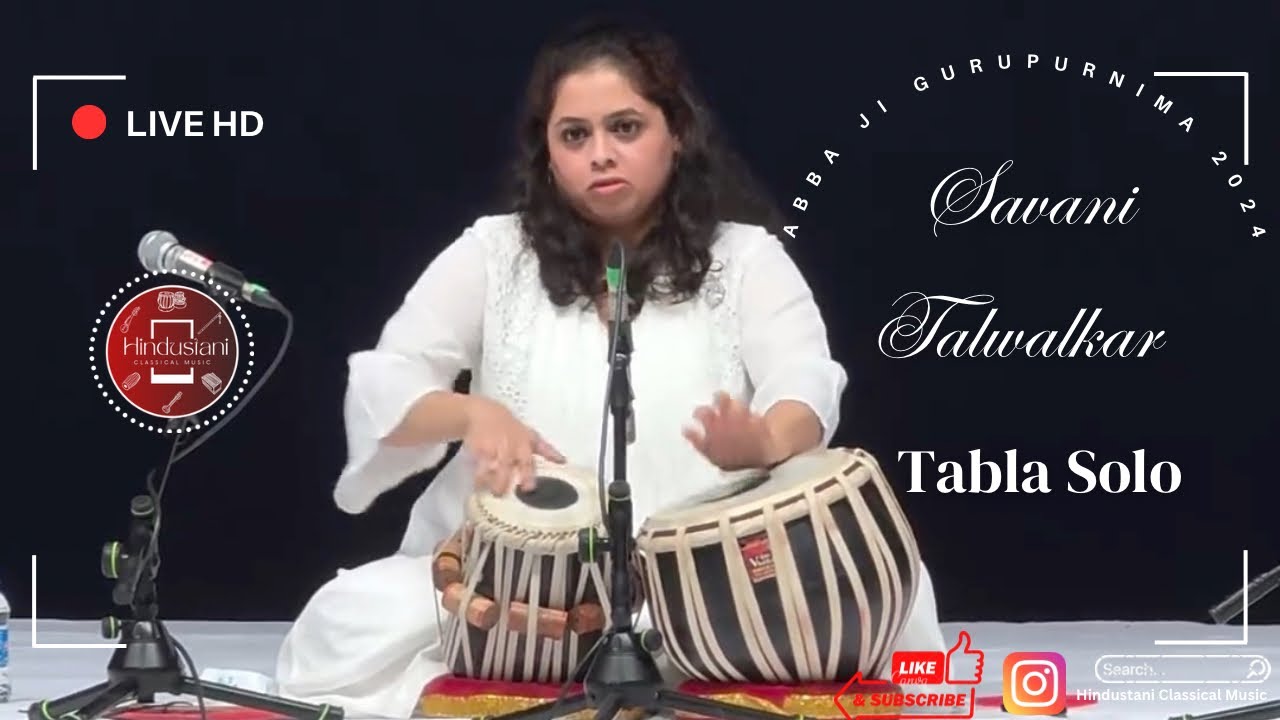 Savani Talwalkar Tabla Solo at Abba ji Guru Purnima 2024.