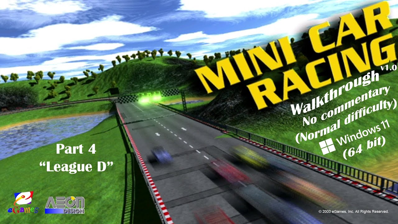 eGames Mini Car Racing v1.0 (2000) - Walkthrough Part 4 - League D - 1080p 60FPS