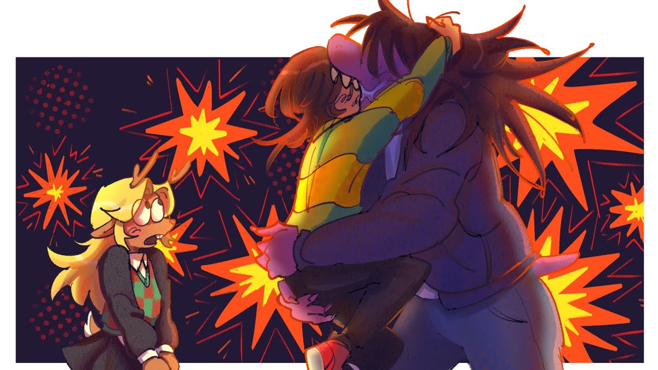 Kris and Susie WHOLESOME KISS?!! (Deltarune Comic Dub)