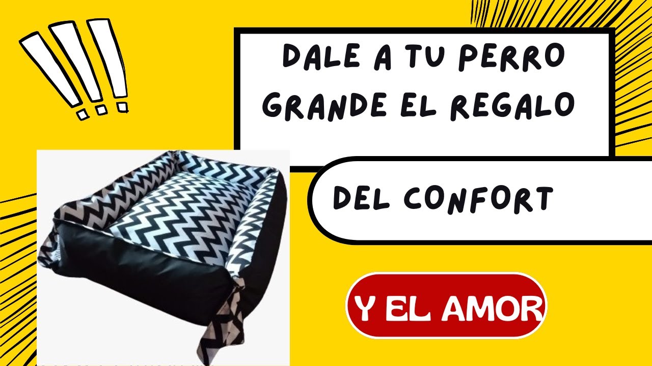 Cama para perros grandes (paso a paso)