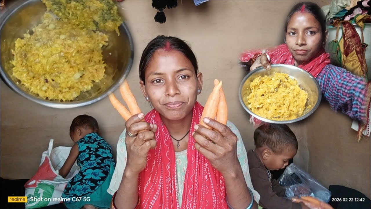 JINDAGI ME PEHLI BAAR GAJAR KA HALWA BANAYE MAJA AGAYA😋😐🥕 !! NEW VLOG VIDEO!!Garib Didi Ki Vlog  !! 