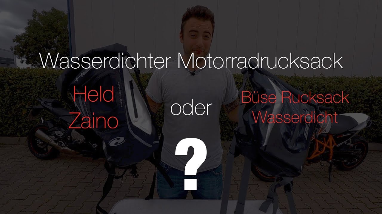 Test Wasserdichter Motorradrucksack - Held Zaino oder Büse ? l Motocyc