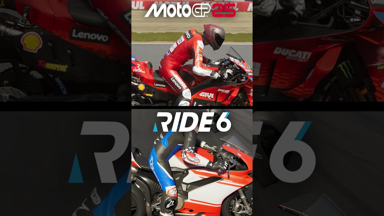 MotoGP 25 vs RIDE 6 - REV Animation Comparison #2