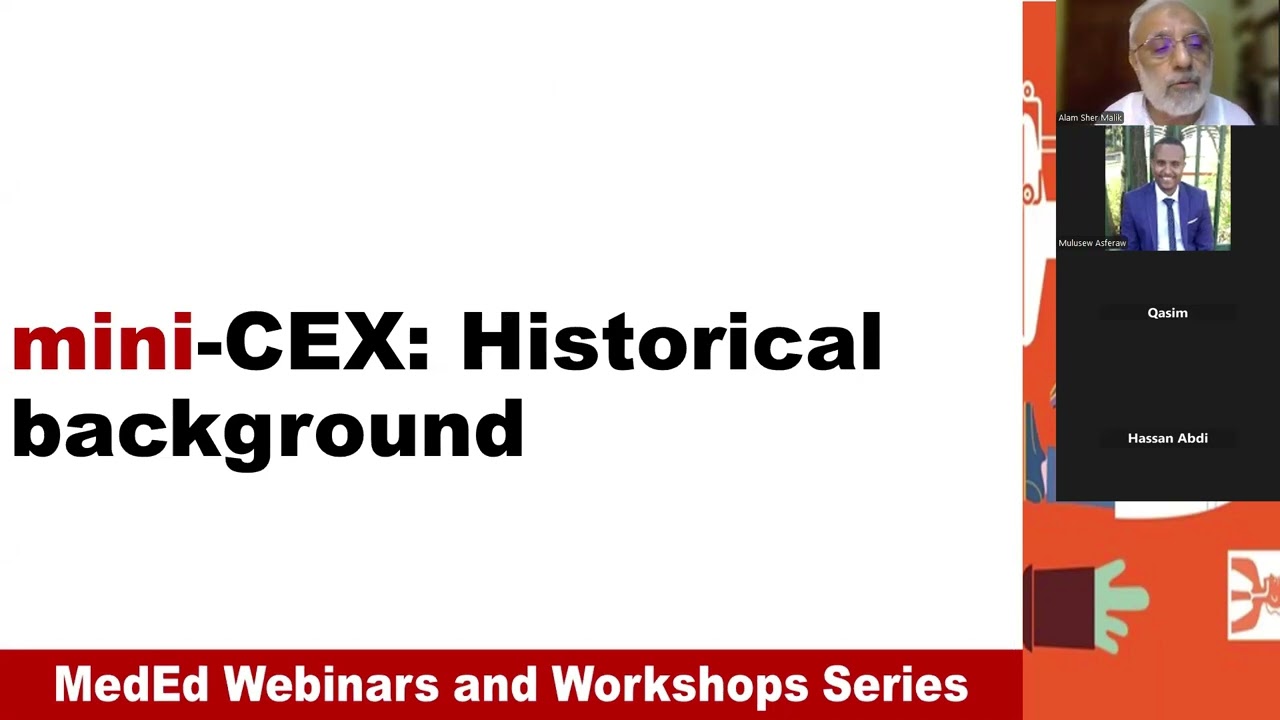 MedEd Workshop #8 – Planning and implementing mini-CEX for assessment of health professionals
