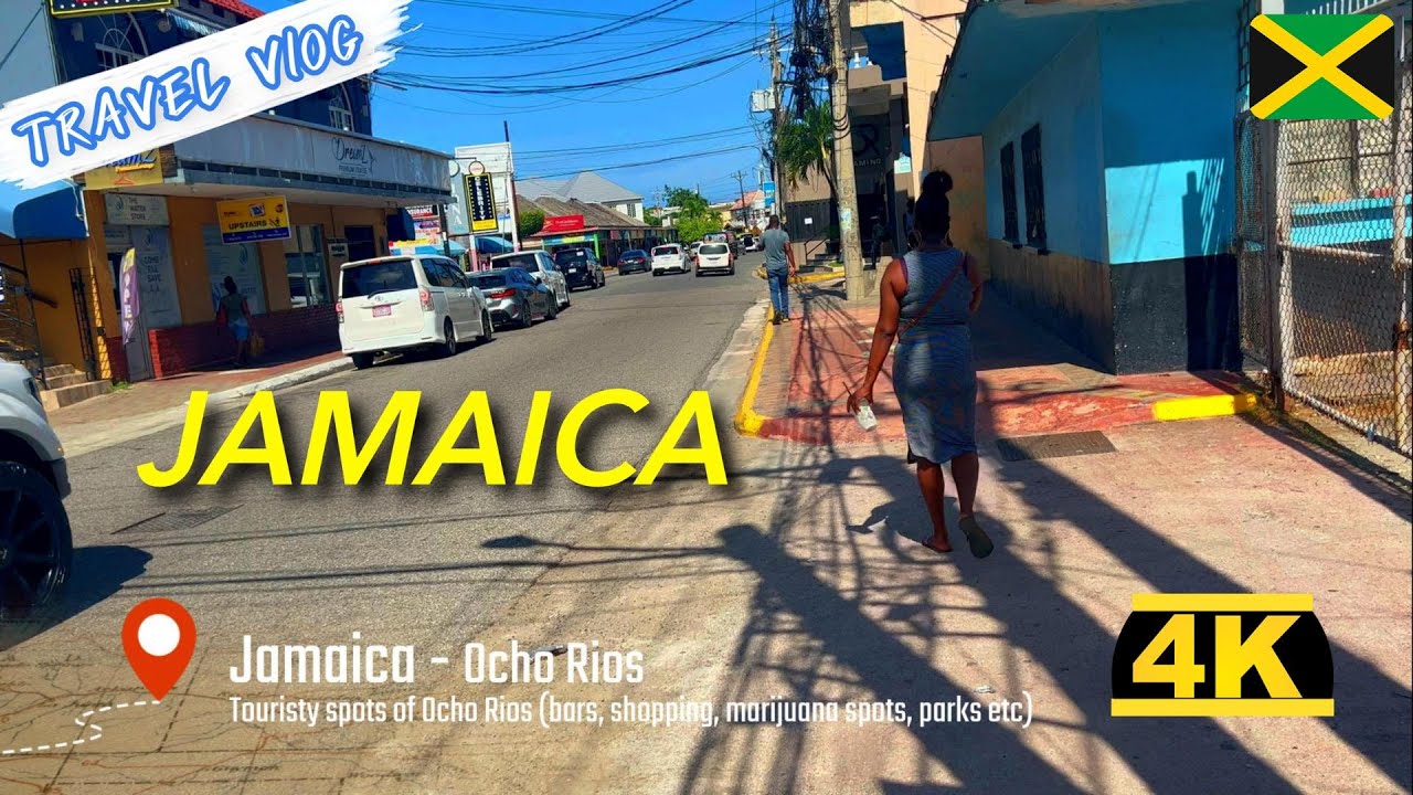 Touristy spots of Ocho Rios bars, shopping, marijuana spots, parks etc I Relaxing Walking Tour