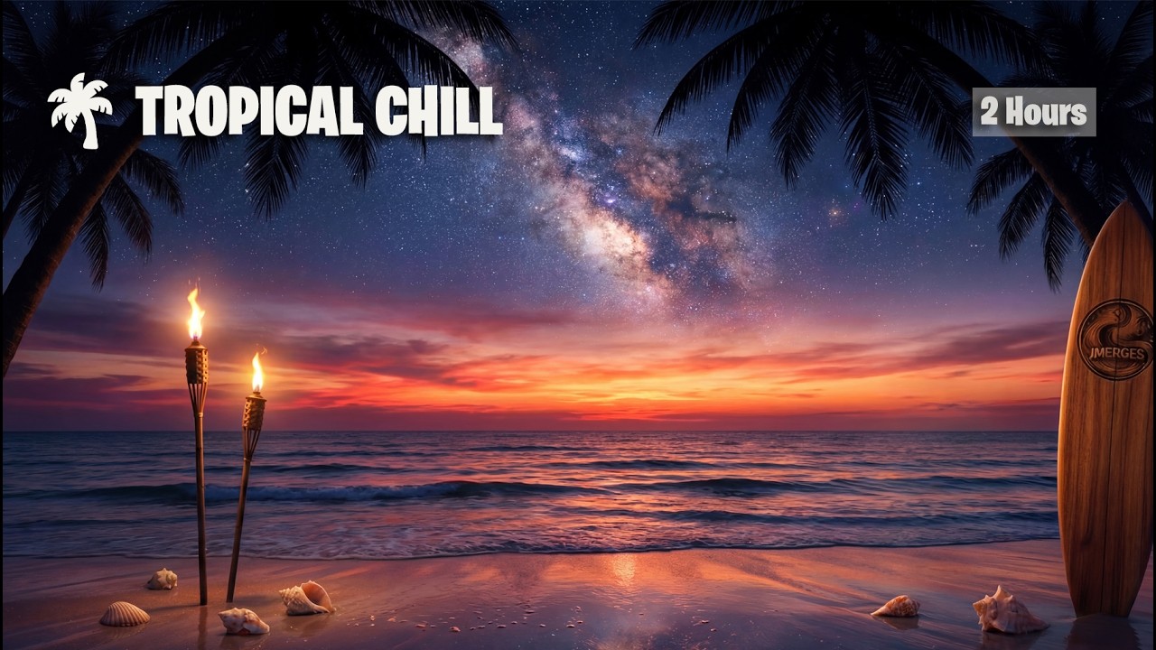 Tropical Chill Vol 3 🌴✨ Beach Bonfire | 2 Hours | 70–90 BPM