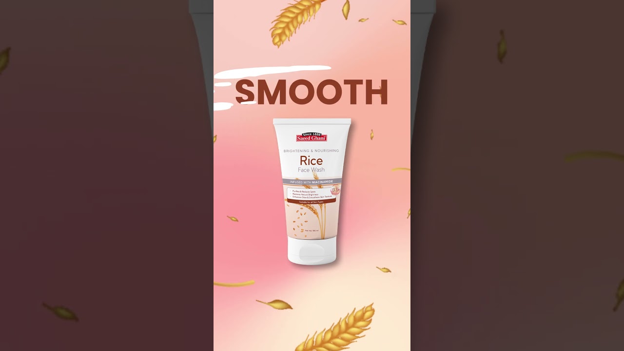 Experience Milky-smooth skin everyday | Rice Facewash | Saeed Ghani 1888 |