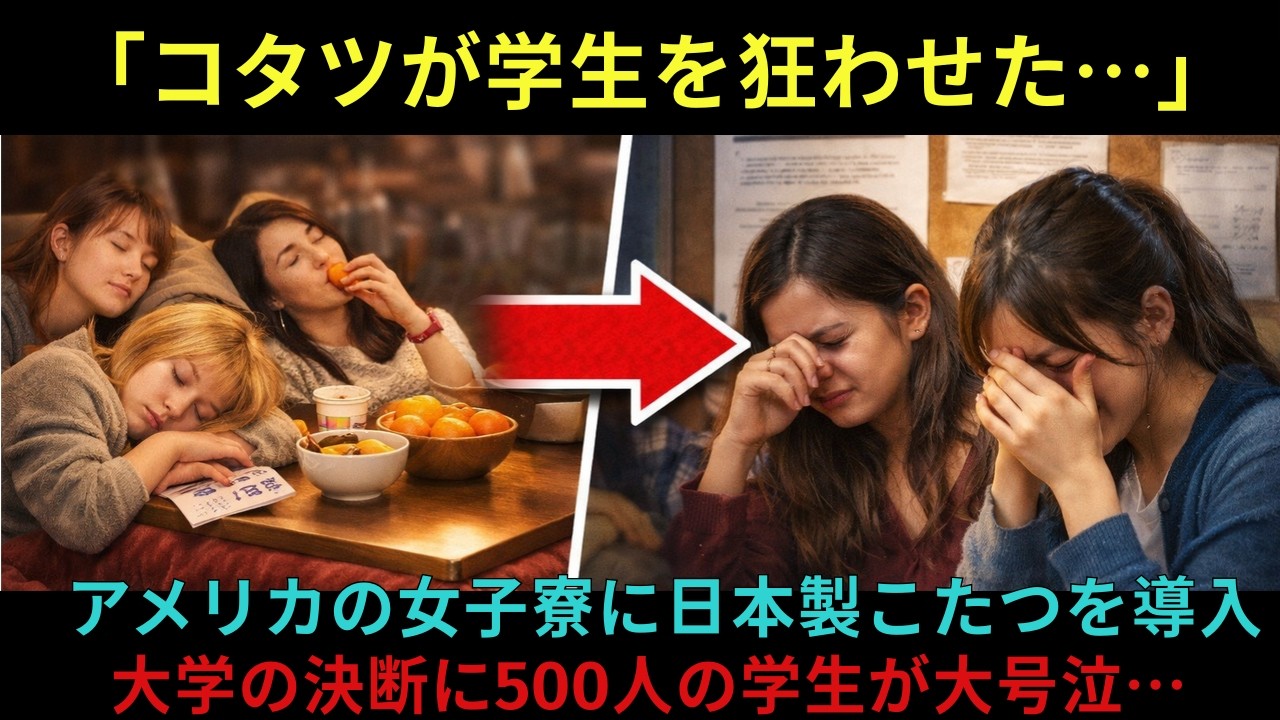 【海外の反応】「こたつのせいで出席率が下がった」アメリカの女子寮に日本製こたつを導入した結果、大学側が下した決断に現地学生500人が涙した理由