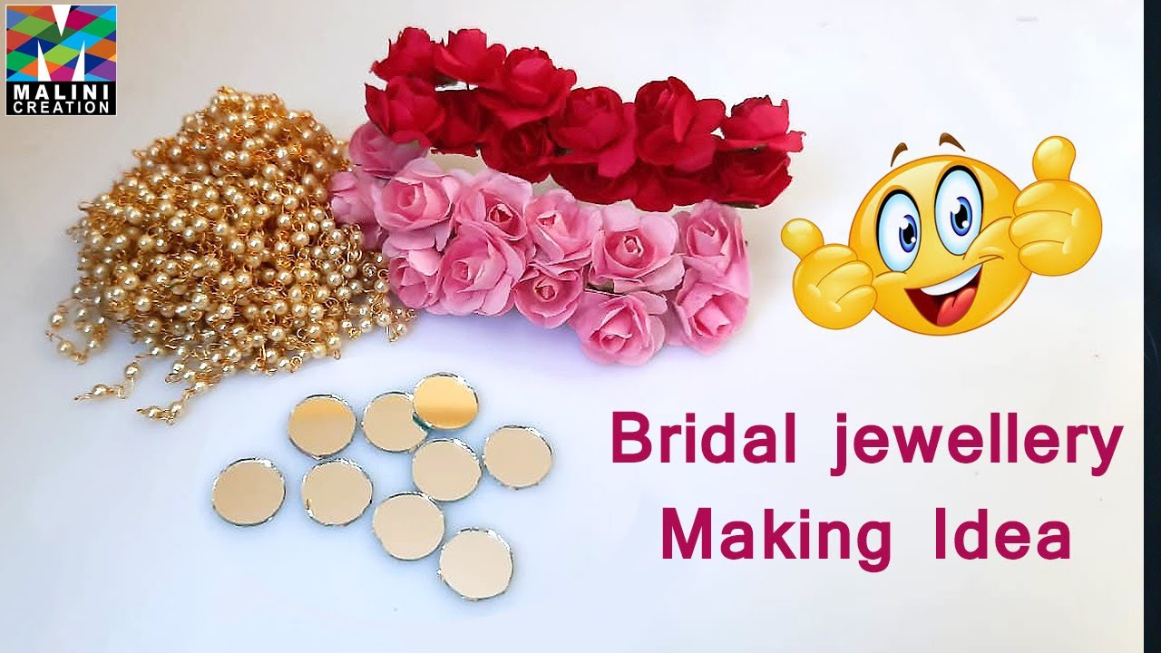 Bridal floral jewellry / Haldi function jewelry/ wedding floral jewelry/ how to make floral jewelry