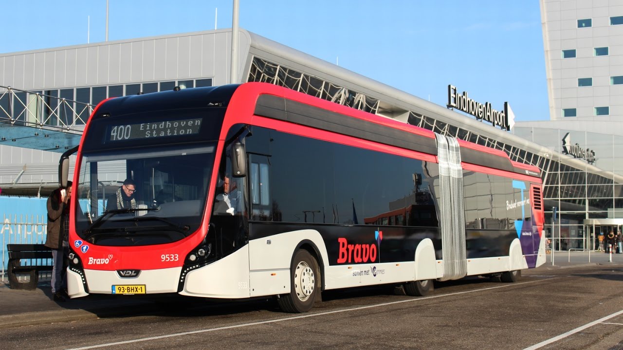 Short ride on Hermes Bravo 9533 VDL Citea SLFA Electric @ Eindhoven (NL) 20-12-2016