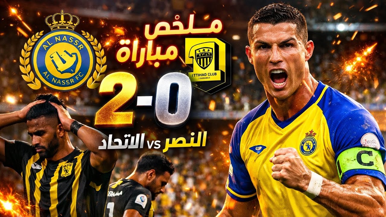 ✨ ملخص مباراة النصر والاتحاد | قمة كروية تنتهي 2-0 ⚽🔥