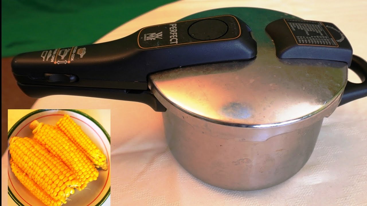 WMF Perfect  Pressure cooker.A quick to cook corn.Mais im WMF Schnellkochtopf kochen