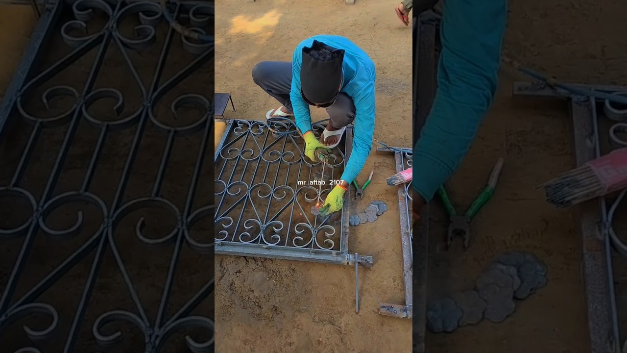 3&times;3 window grill design welding design #windowgrill #grillwork #grill #grilldesign #short #video