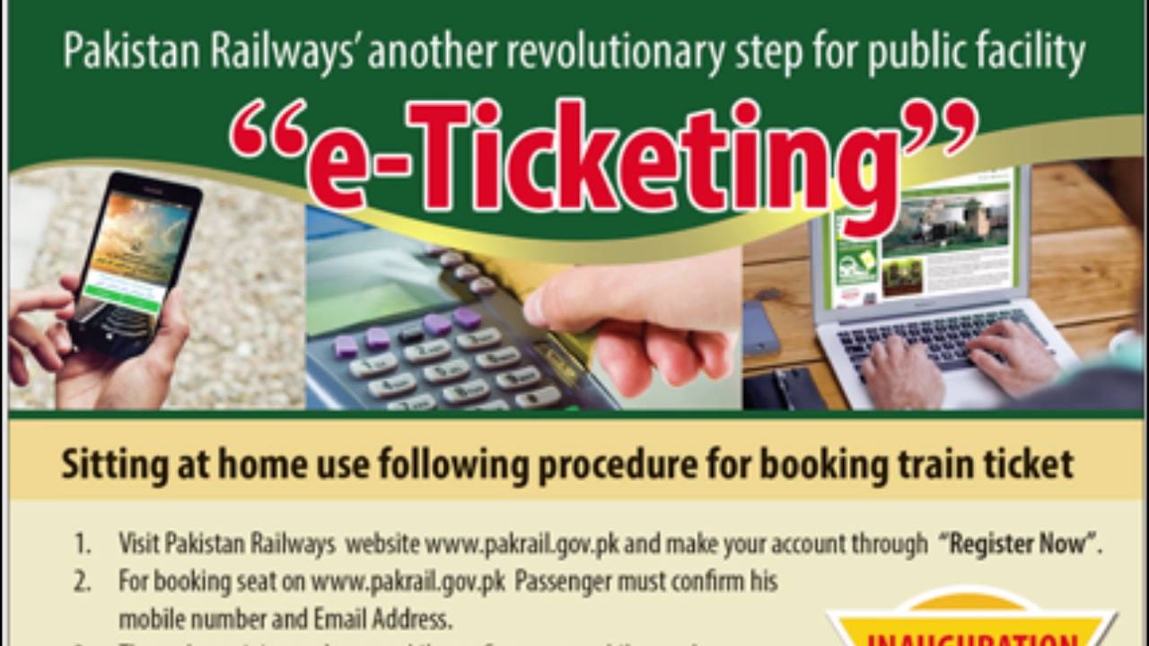 Pakistan Railways e Ticketing Online Booking Procedure