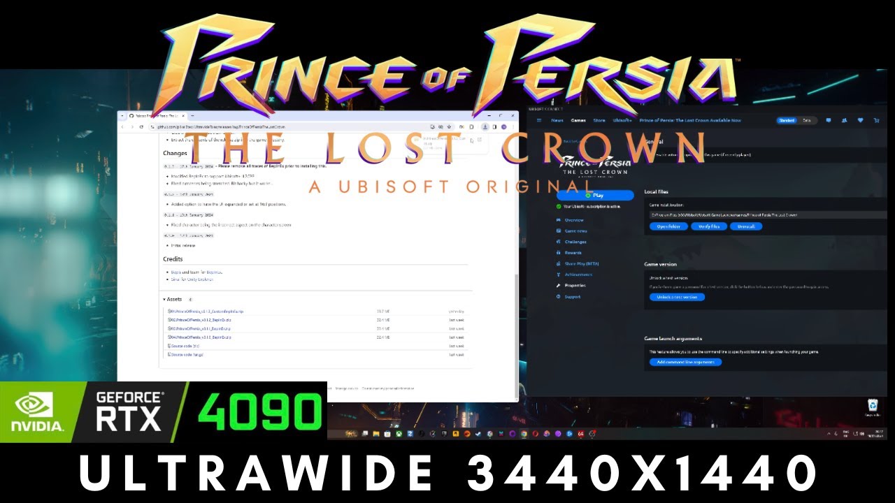 Prince of Persia: The Lost Crown 3440x1440 Ultrawide Mod Installation Guide