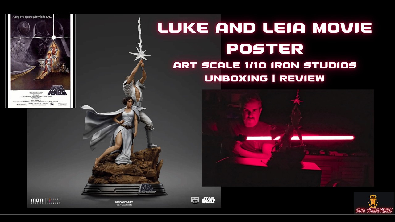 LUKE AND LEIA MOVIE POSTER | Uma das melhores estátuas da Iron Studios!