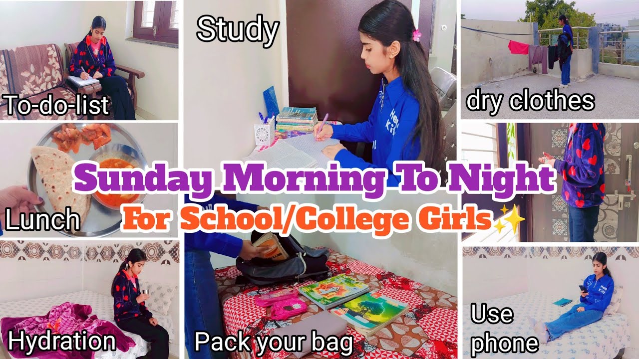 Winter Sunday Morning to Night Routine for school/college girls✨/Cleaning, Study routine #sunday