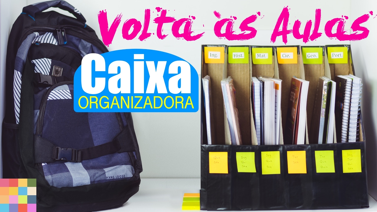 Caixa organizadora Volta às Aulas